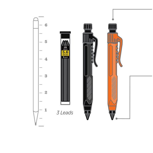 All-Weather penn med ekstra tykk bly 5,6mm - 2 pk